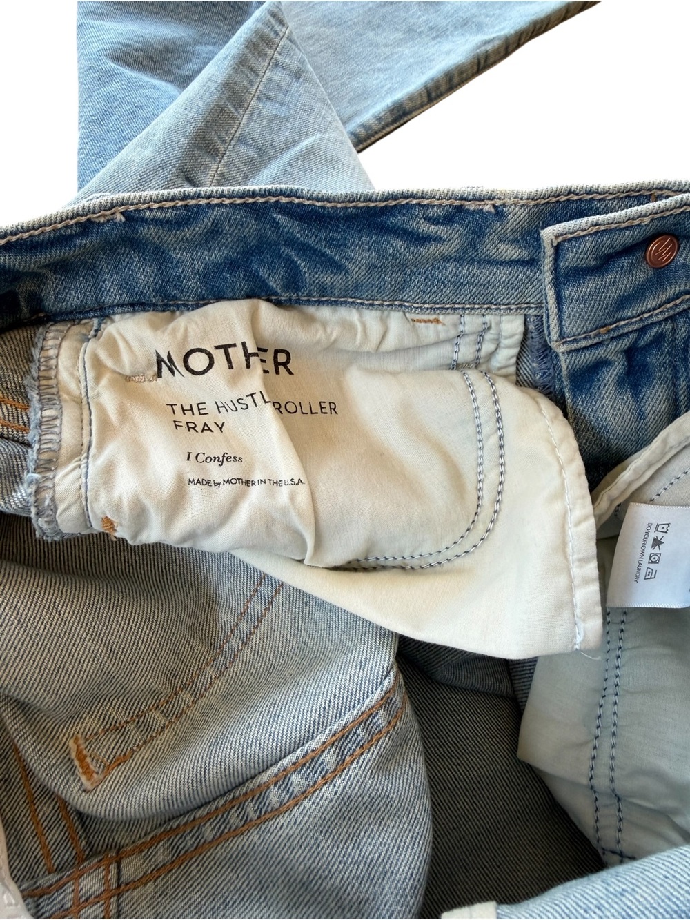 Mother Superior The Hustler Roller Fray I Confess Wide Crop Pants - Picture 9 of 14